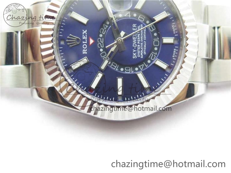 Functional Sky-Dweller 326934 SS AIF Blue Dial on SS Bracelet A23J to 2787