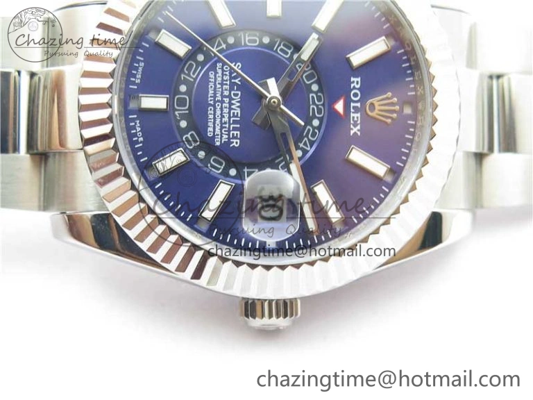 Functional Sky-Dweller 326934 SS AIF Blue Dial on SS Bracelet A23J to 2787