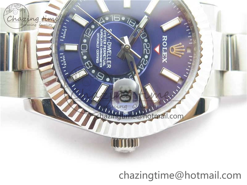 Functional Sky-Dweller 326934 SS AIF Blue Dial on SS Bracelet A23J to 2787