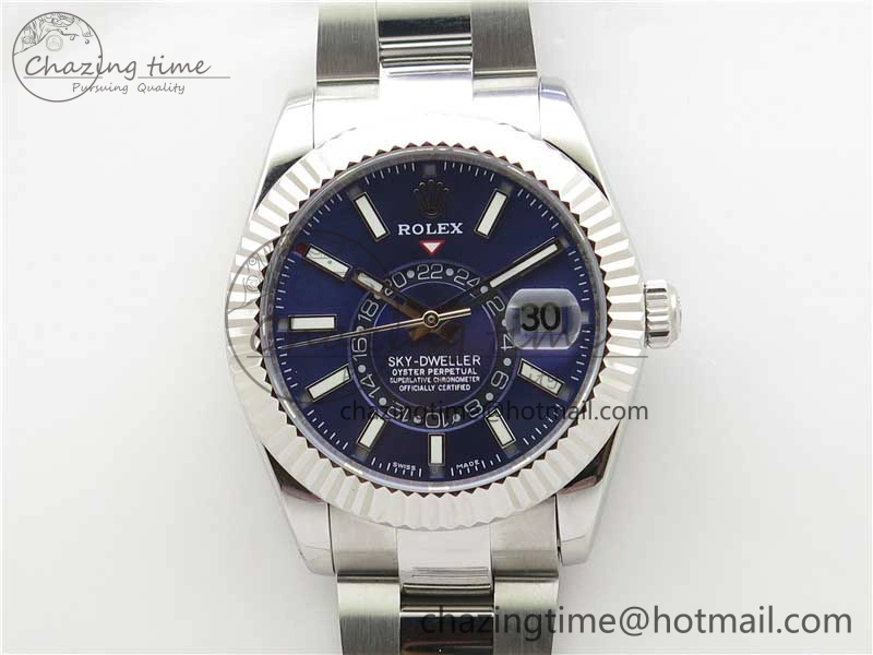 Functional Sky-Dweller 326934 SS AIF Blue Dial on SS Bracelet A23J to 2787