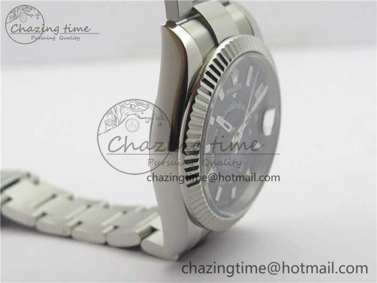 Sky-Dweller 326934 SS Noob 1:1 Best Edition Black Dial on SS Bracelet Asian 23J to TimelessDesign 3003