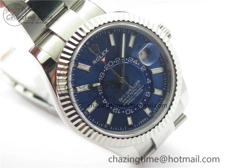 Sky-Dweller 326934 SS Noob 1:1 Best Edition Blue Dial on SS Bracelet Asian 23J to StreetReady 3004
