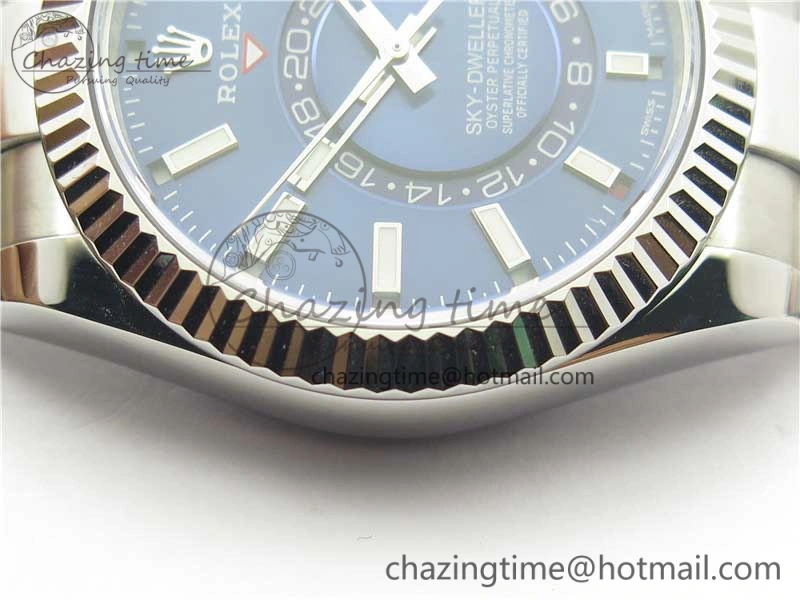 Sky-Dweller 326934 SS Noob 1:1 Best Edition Blue Dial on SS Bracelet Asian 23J to StreetReady 3004
