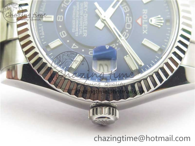 Sky-Dweller 326934 SS Noob 1:1 Best Edition Blue Dial on SS Bracelet Asian 23J to StreetReady 3004