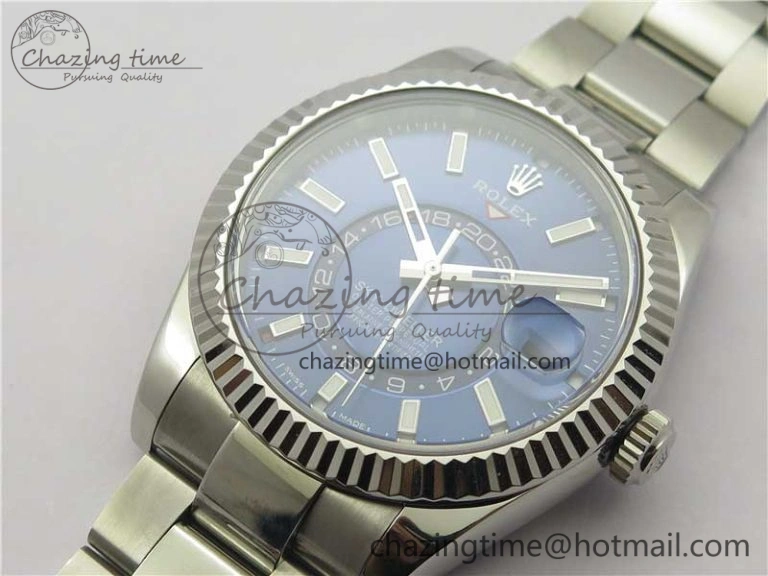 Sky-Dweller 326934 SS Noob 1:1 Best Edition Blue Dial on SS Bracelet Asian 23J to StreetReady 3004