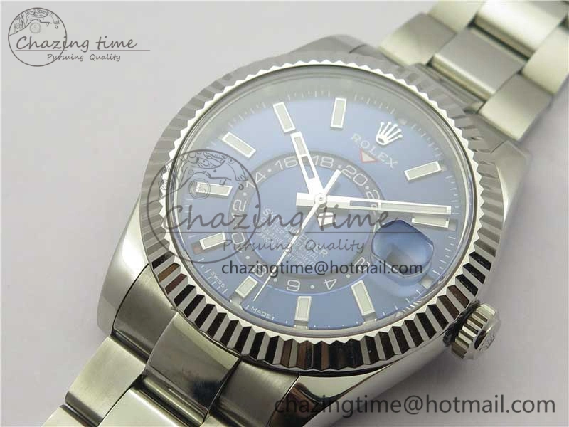 Sky-Dweller 326934 SS Noob 1:1 Best Edition Blue Dial on SS Bracelet Asian 23J to StreetReady 3004