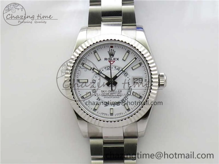 Sky-Dweller 326934 SS Noob 1:1 Best Edition White Dial on SS Bracelet Asian 23J to Sporty 2880