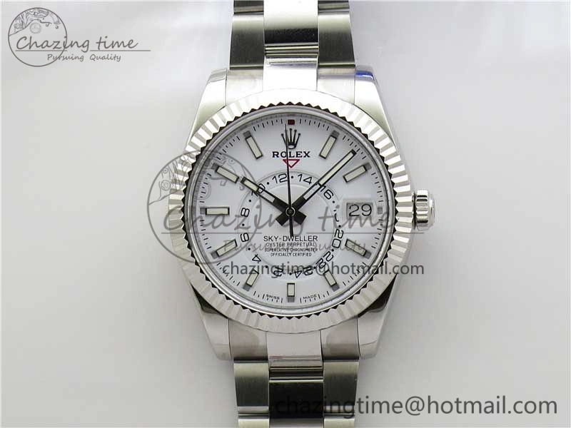 Sky-Dweller 326934 SS Noob 1:1 Best Edition White Dial on SS Bracelet Asian 23J to Sporty 2880