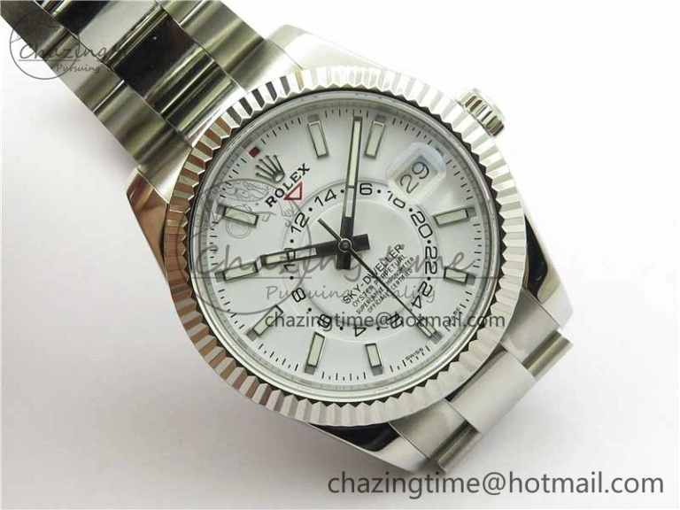 Sky-Dweller 326934 SS Noob 1:1 Best Edition White Dial on SS Bracelet Asian 23J to Sporty 2880