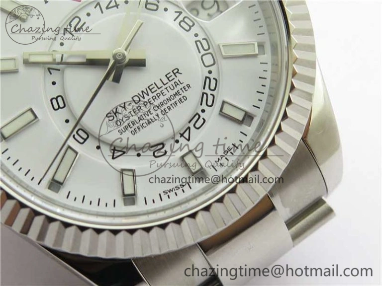 Sky-Dweller 326934 SS Noob 1:1 Best Edition White Dial on SS Bracelet Asian 23J to Sporty 2880