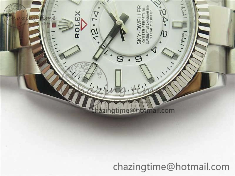 Sky-Dweller 326934 SS Noob 1:1 Best Edition White Dial on SS Bracelet Asian 23J to Sporty 2880