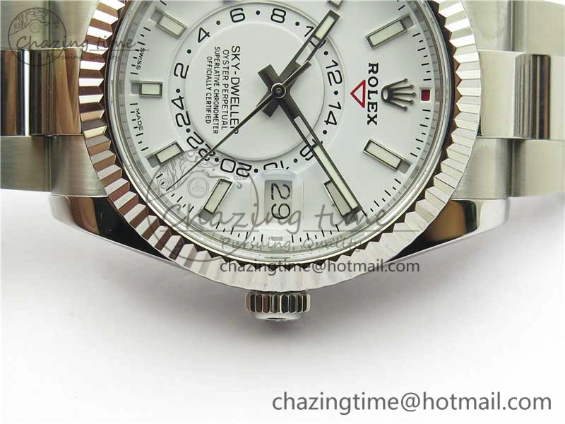 Sky-Dweller 326934 SS Noob 1:1 Best Edition White Dial on SS Bracelet Asian 23J to Sporty 2880