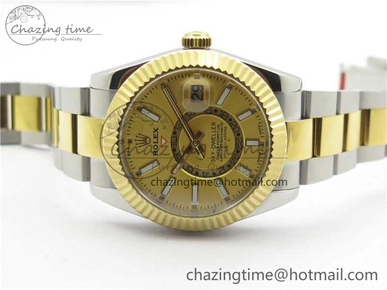 Sky-Dweller 326934 SS YG AIF Gold Dial on SS YG Bracelet A23J to GoodFit 2786