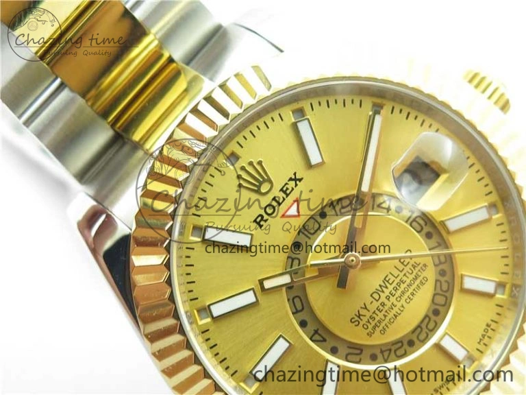 Sky-Dweller 326934 SS YG AIF Gold Dial on SS YG Bracelet A23J to GoodFit 2786