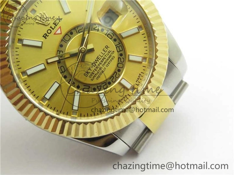Sky-Dweller 326934 SS YG AIF Gold Dial on SS YG Bracelet A23J to GoodFit 2786