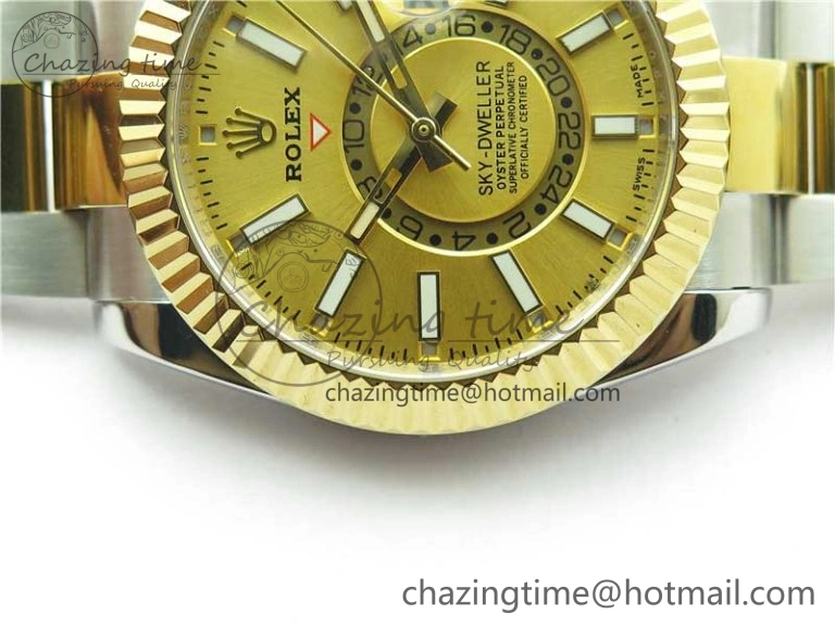 Sky-Dweller 326934 SS YG AIF Gold Dial on SS YG Bracelet A23J to GoodFit 2786