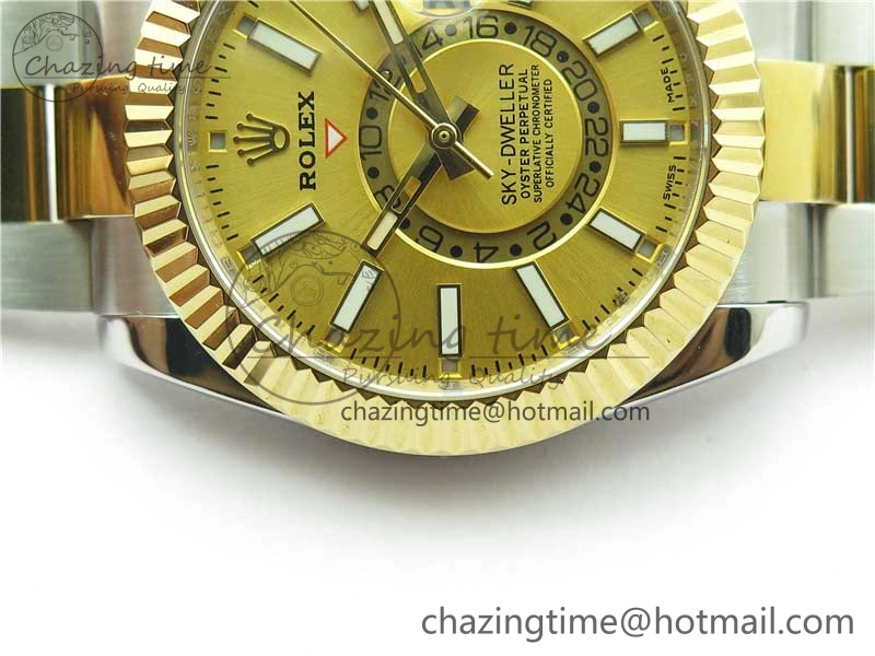 Sky-Dweller 326934 SS YG AIF Gold Dial on SS YG Bracelet A23J to GoodFit 2786