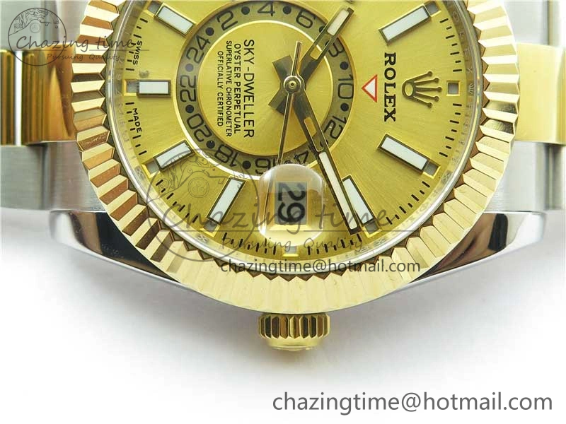 Sky-Dweller 326934 SS YG AIF Gold Dial on SS YG Bracelet A23J to GoodFit 2786
