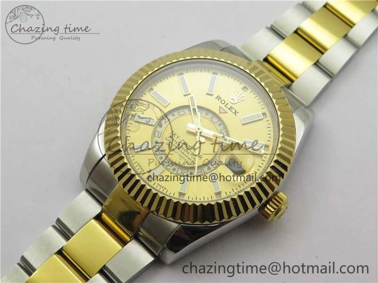Sky-Dweller 326934 SS YG AIF Gold Dial on SS YG Bracelet A23J to GoodFit 2786