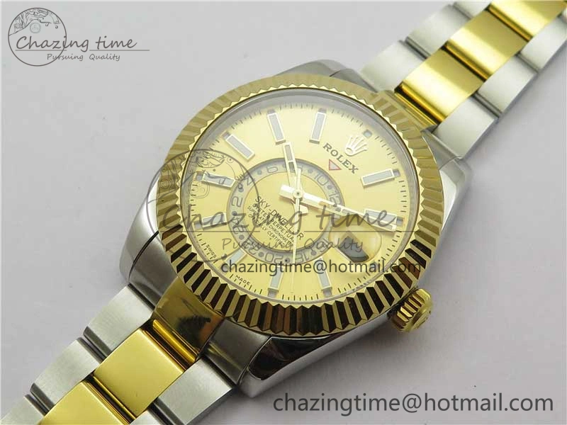 Sky-Dweller 326934 SS YG AIF Gold Dial on SS YG Bracelet A23J to GoodFit 2786