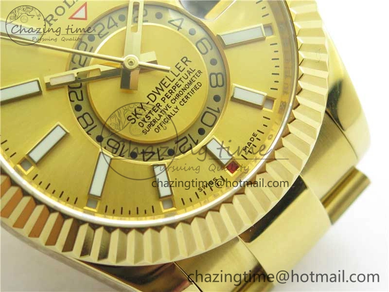 Versatile Sky-Dweller 326934 YG AIF Gold Dial on YG Bracelet A23J to 2785