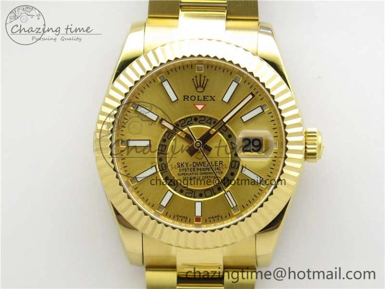 Versatile Sky-Dweller 326934 YG AIF Gold Dial on YG Bracelet A23J to 2785