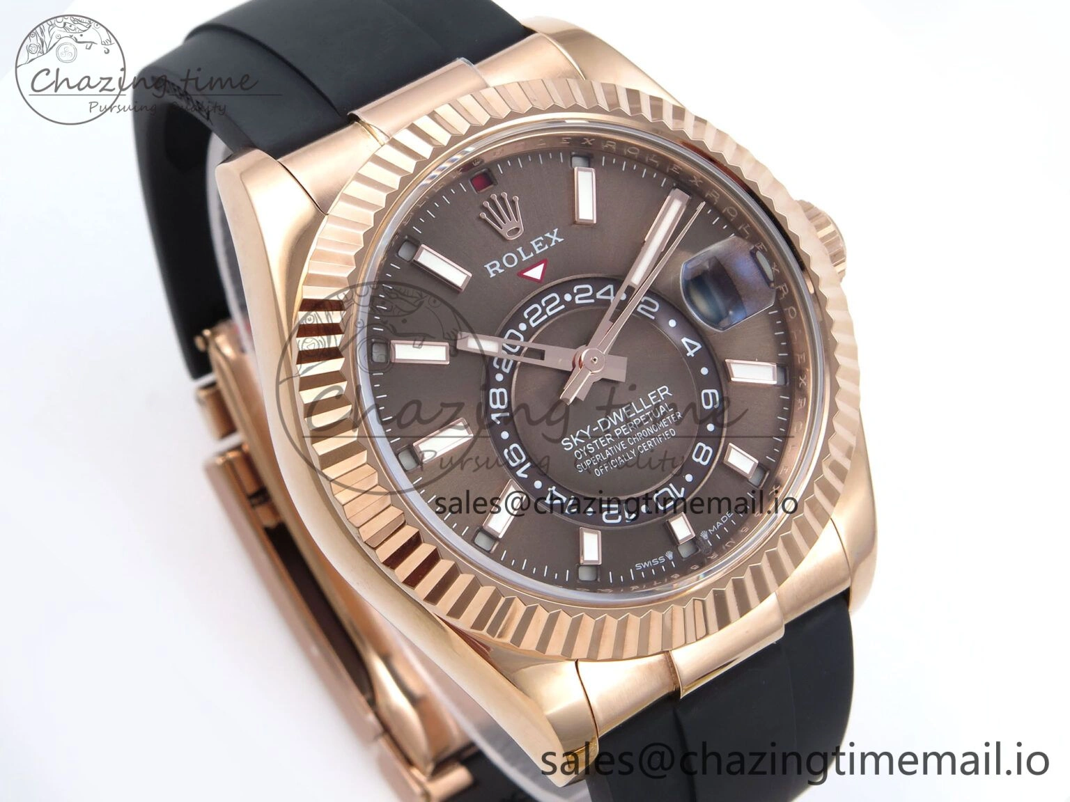 AllSeason Sky-Dweller 336235 RG ZF 1:1 Best Edition Brown Dial on Oysterflex Strap A23J (Gain Weight) 909
