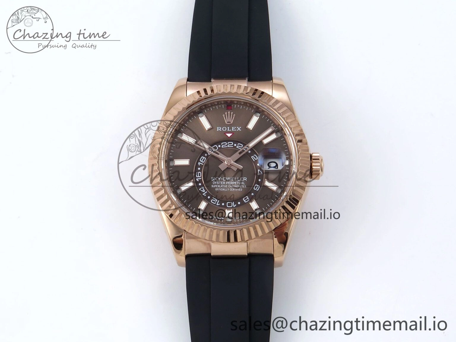 AllSeason Sky-Dweller 336235 RG ZF 1:1 Best Edition Brown Dial on Oysterflex Strap A23J (Gain Weight) 909
