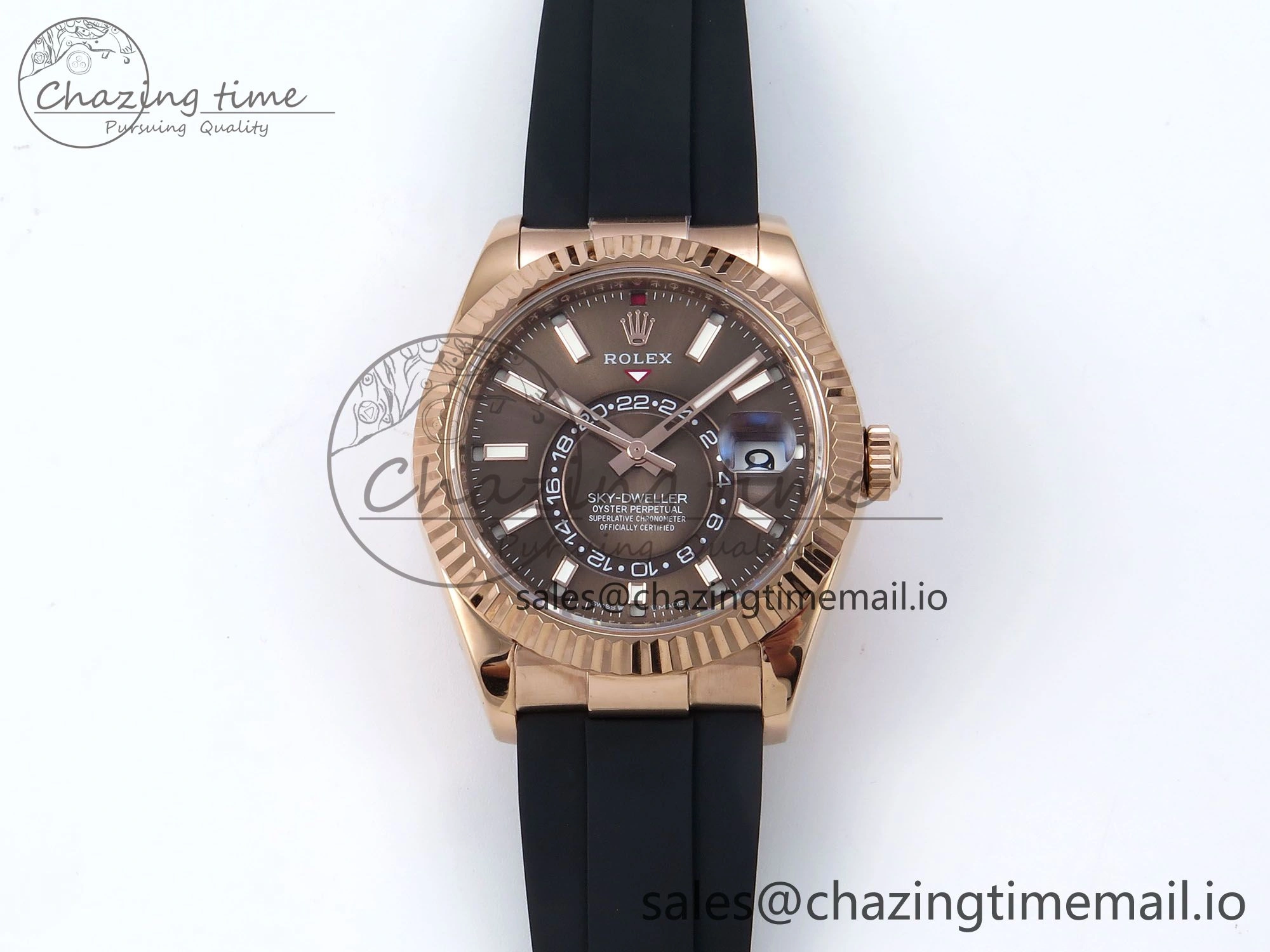 AllSeason Sky-Dweller 336235 RG ZF 1:1 Best Edition Brown Dial on Oysterflex Strap A23J (Gain Weight) 909