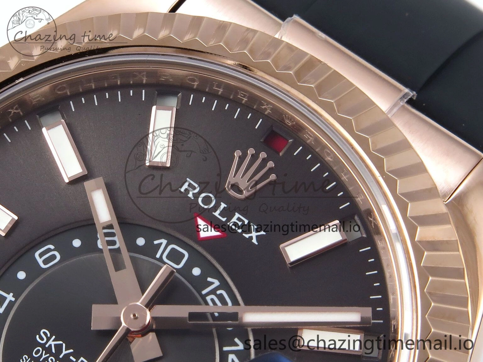 Sky-Dweller 336235 RG ZF 1:1 Best Edition Gray Dial on Oysterflex Strap A23J (Gain Weight) Seasonal 908