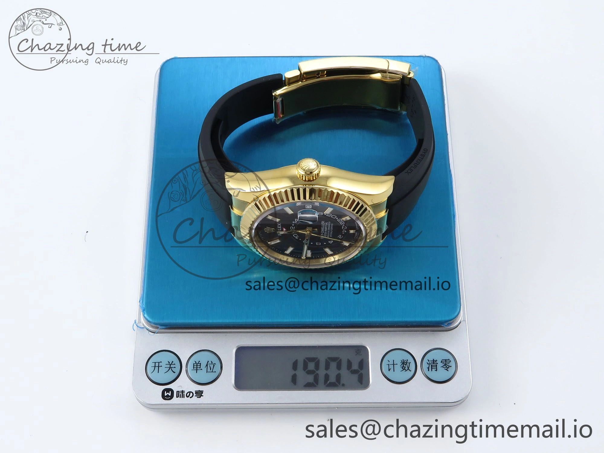 Sky-Dweller 336238 YG ZF 1:1 Best Edition Black Dial on Oysterflex Strap A23J (Gain Weight) Attractive 903