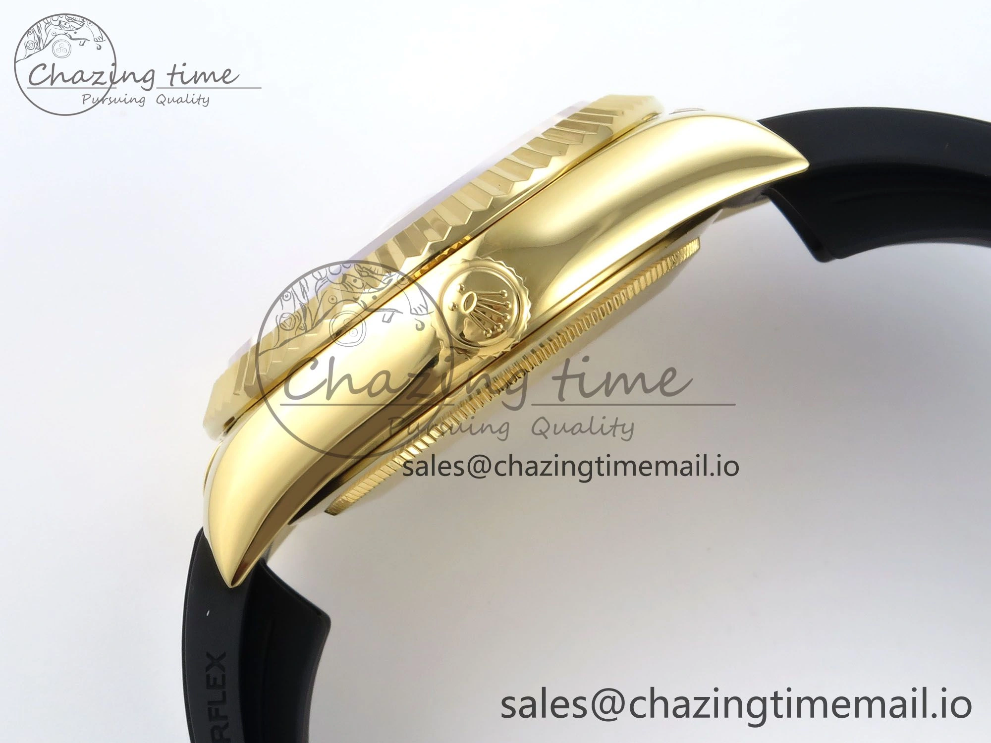 Sky-Dweller 336238 YG ZF 1:1 Best Edition Black Dial on Oysterflex Strap A23J (Gain Weight) Attractive 903