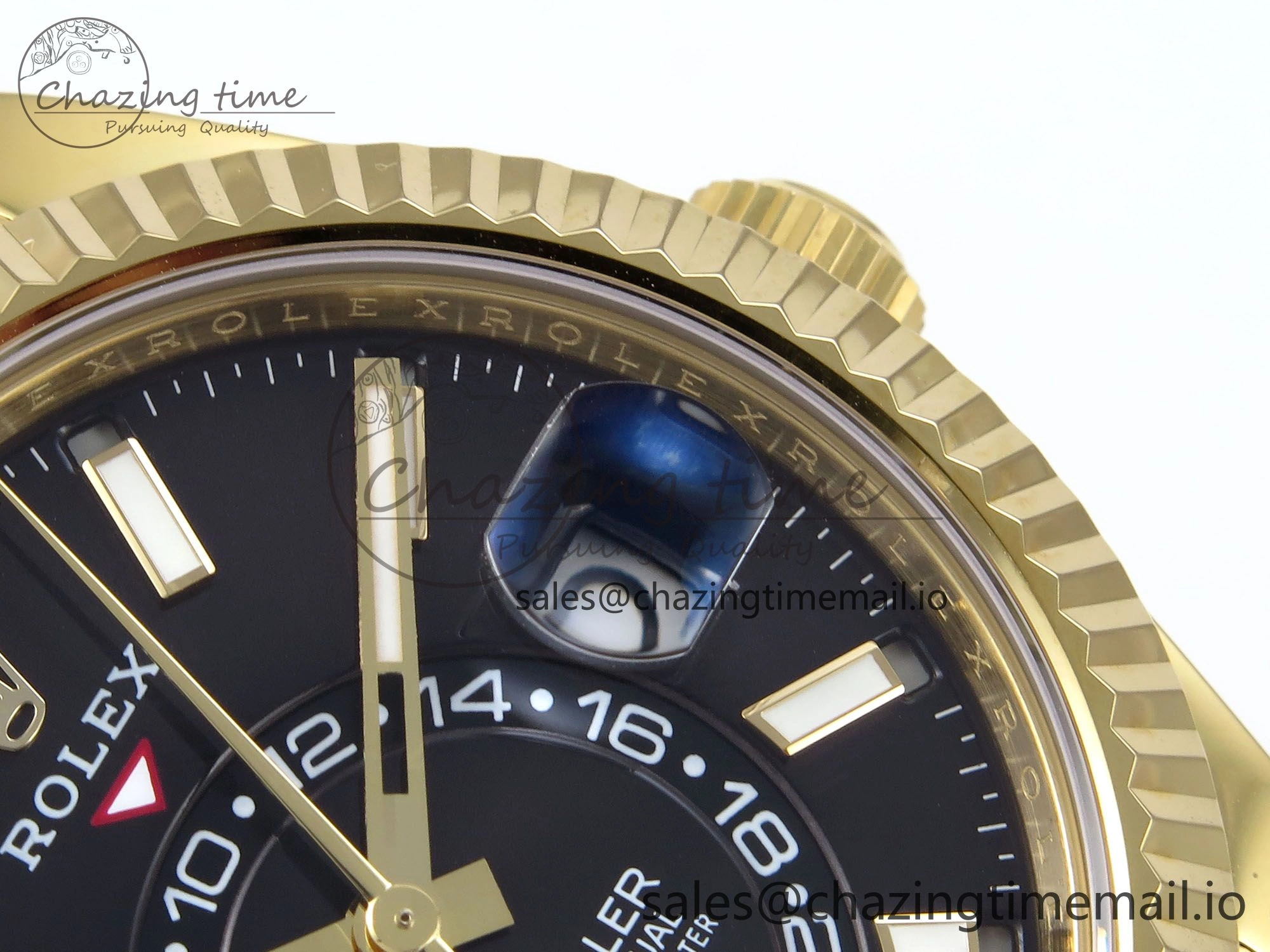 Sky-Dweller 336238 YG ZF 1:1 Best Edition Black Dial on Oysterflex Strap A23J (Gain Weight) Attractive 903