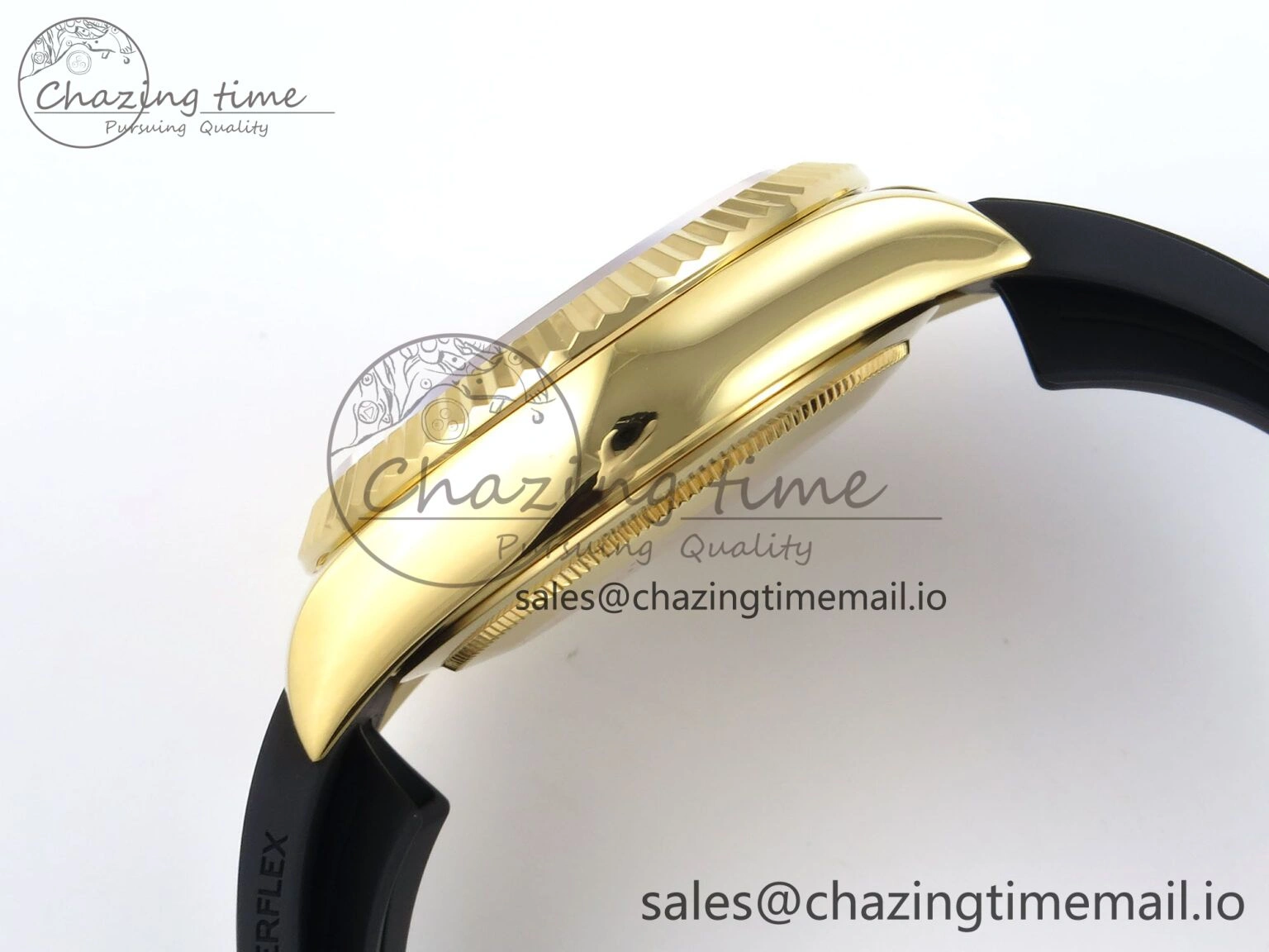 WrinkleFree Sky-Dweller 336238 YG ZF 1:1 Best Edition White Dial on Oysterflex Strap A23J (Gain Weight) 904