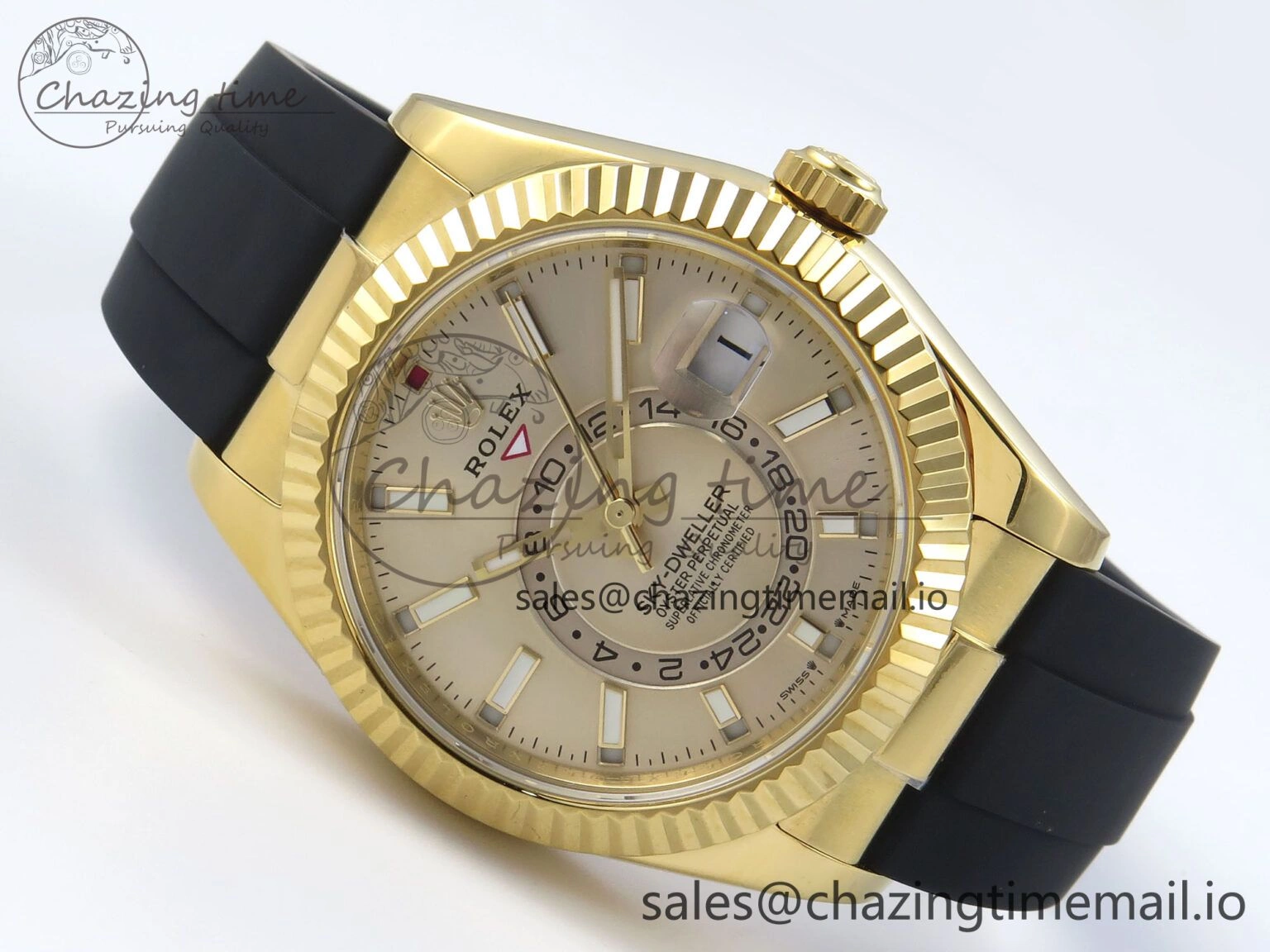 Sky-Dweller 336238 YG ZF 1:1 Best Edition YG Dial on Oysterflex Strap A23J (Gain Weight) ZeroBulk 905