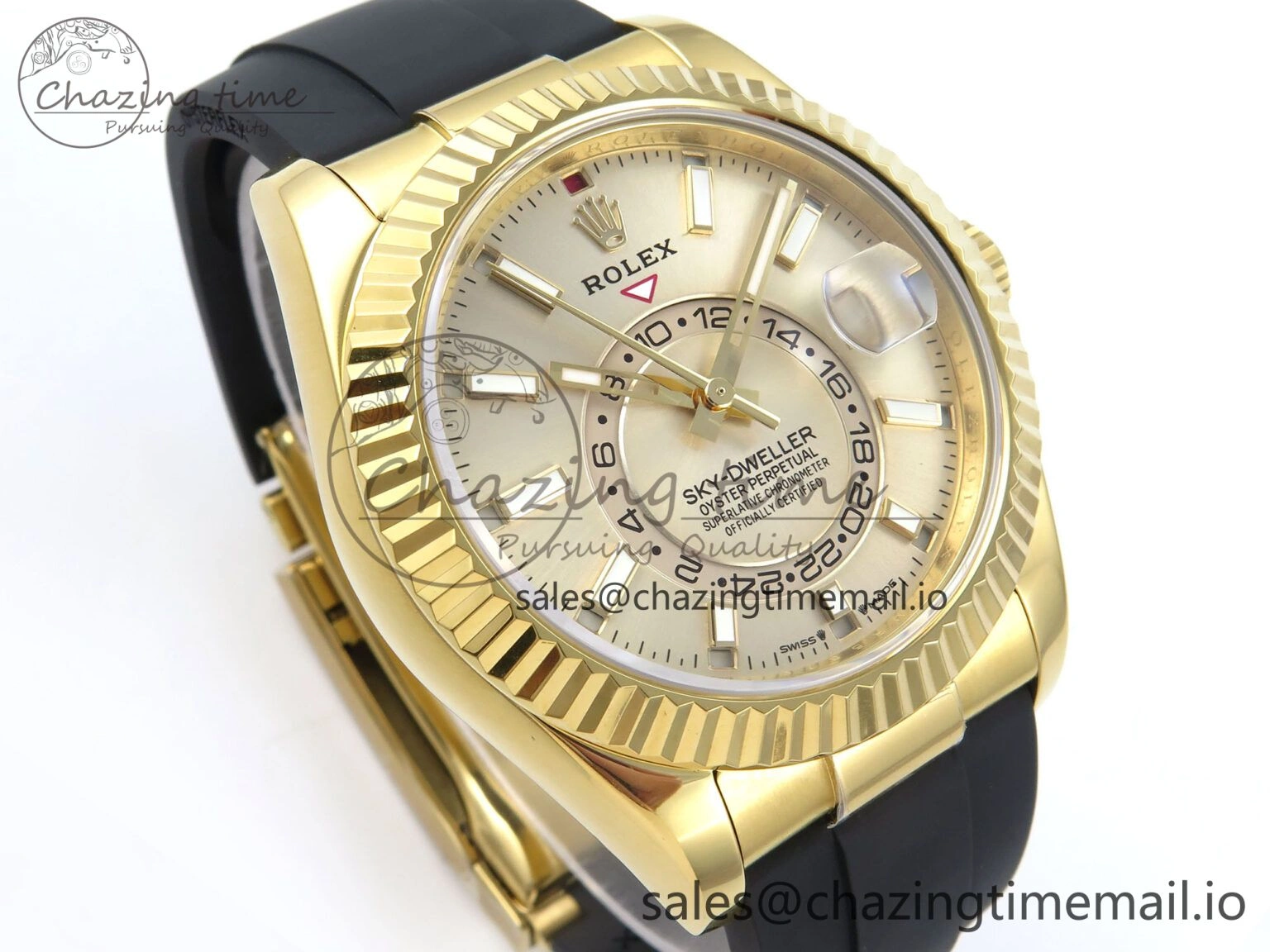 Sky-Dweller 336238 YG ZF 1:1 Best Edition YG Dial on Oysterflex Strap A23J (Gain Weight) ZeroBulk 905