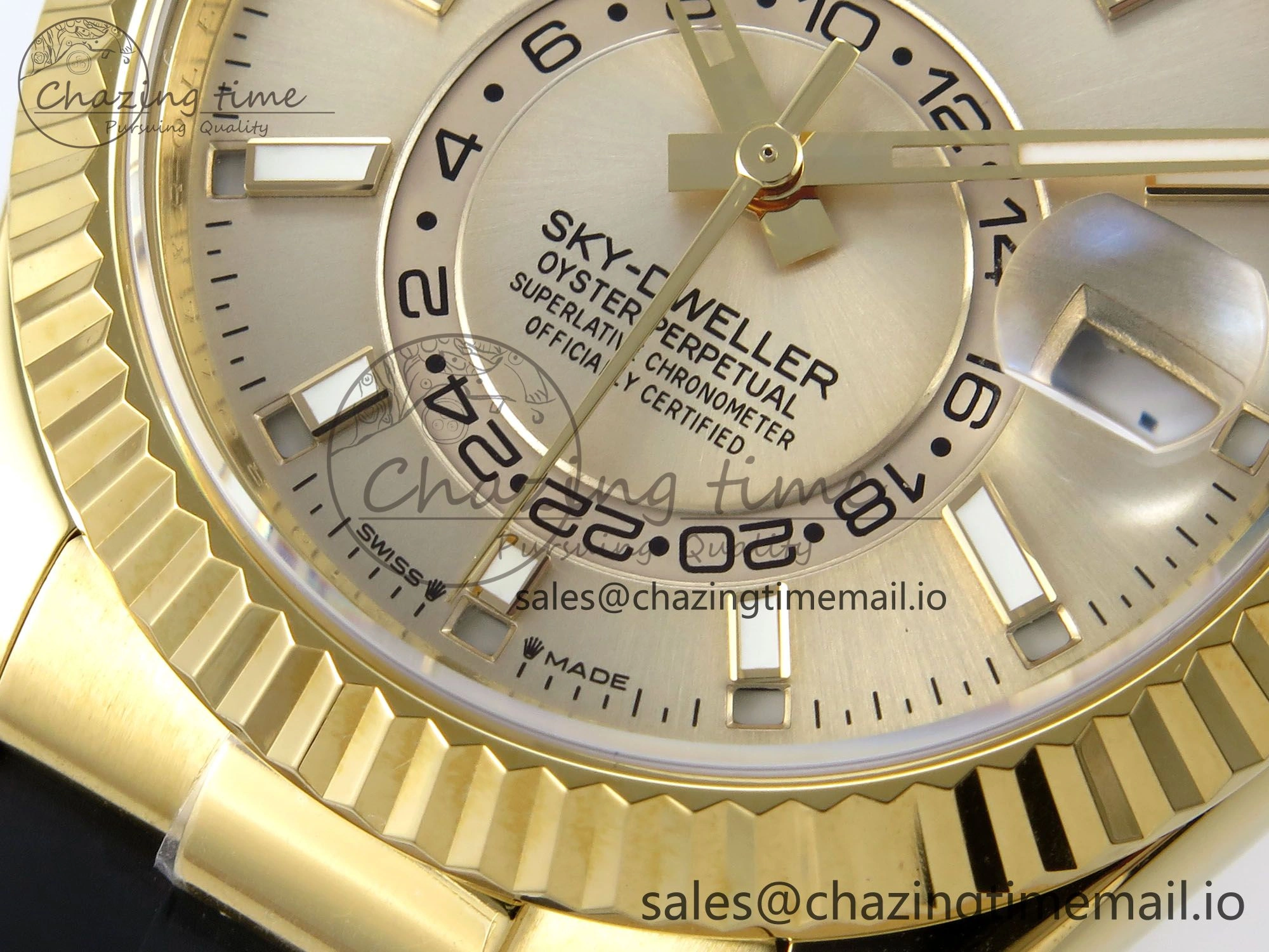 Sky-Dweller 336238 YG ZF 1:1 Best Edition YG Dial on Oysterflex Strap A23J (Gain Weight) ZeroBulk 905