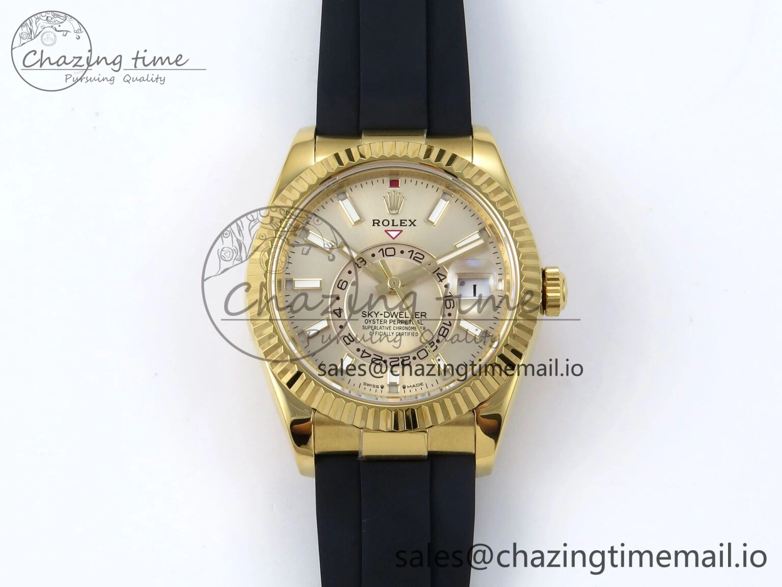 Sky-Dweller 336238 YG ZF 1:1 Best Edition YG Dial on Oysterflex Strap A23J (Gain Weight) ZeroBulk 905