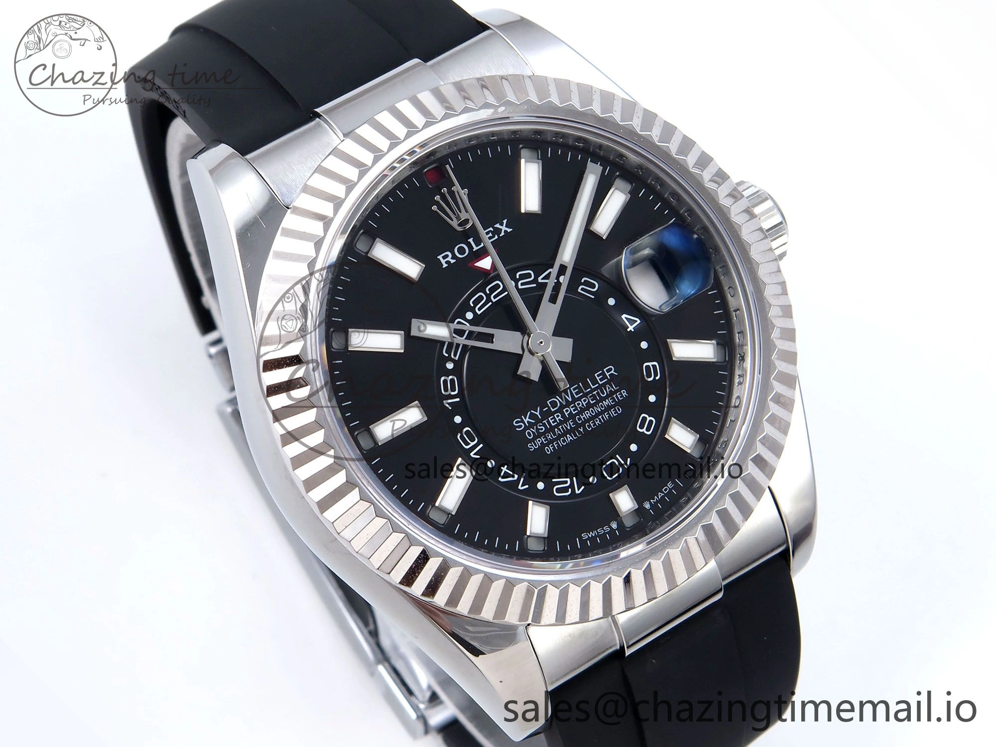 Sky-Dweller 336239 SS ZF 1:1 Best Edition Black Dial on Oysterflex Strap A23J (Gain Weight) Trendsetting 911