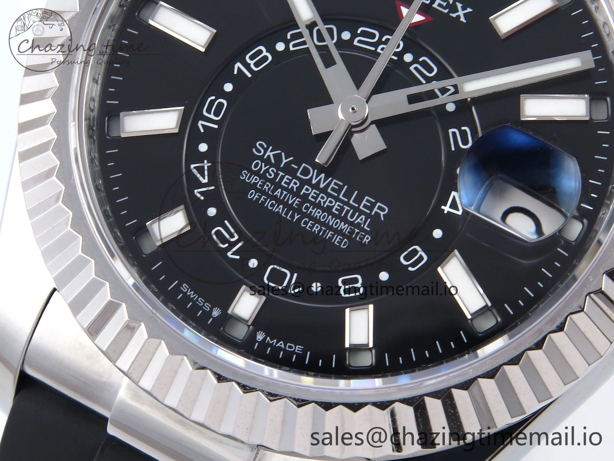 Sky-Dweller 336239 SS ZF 1:1 Best Edition Black Dial on Oysterflex Strap A23J (Gain Weight) Trendsetting 911
