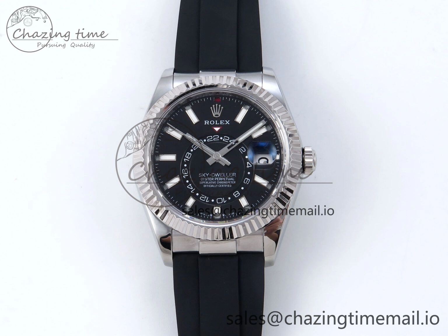 Sky-Dweller 336239 SS ZF 1:1 Best Edition Black Dial on Oysterflex Strap A23J (Gain Weight) Trendsetting 911