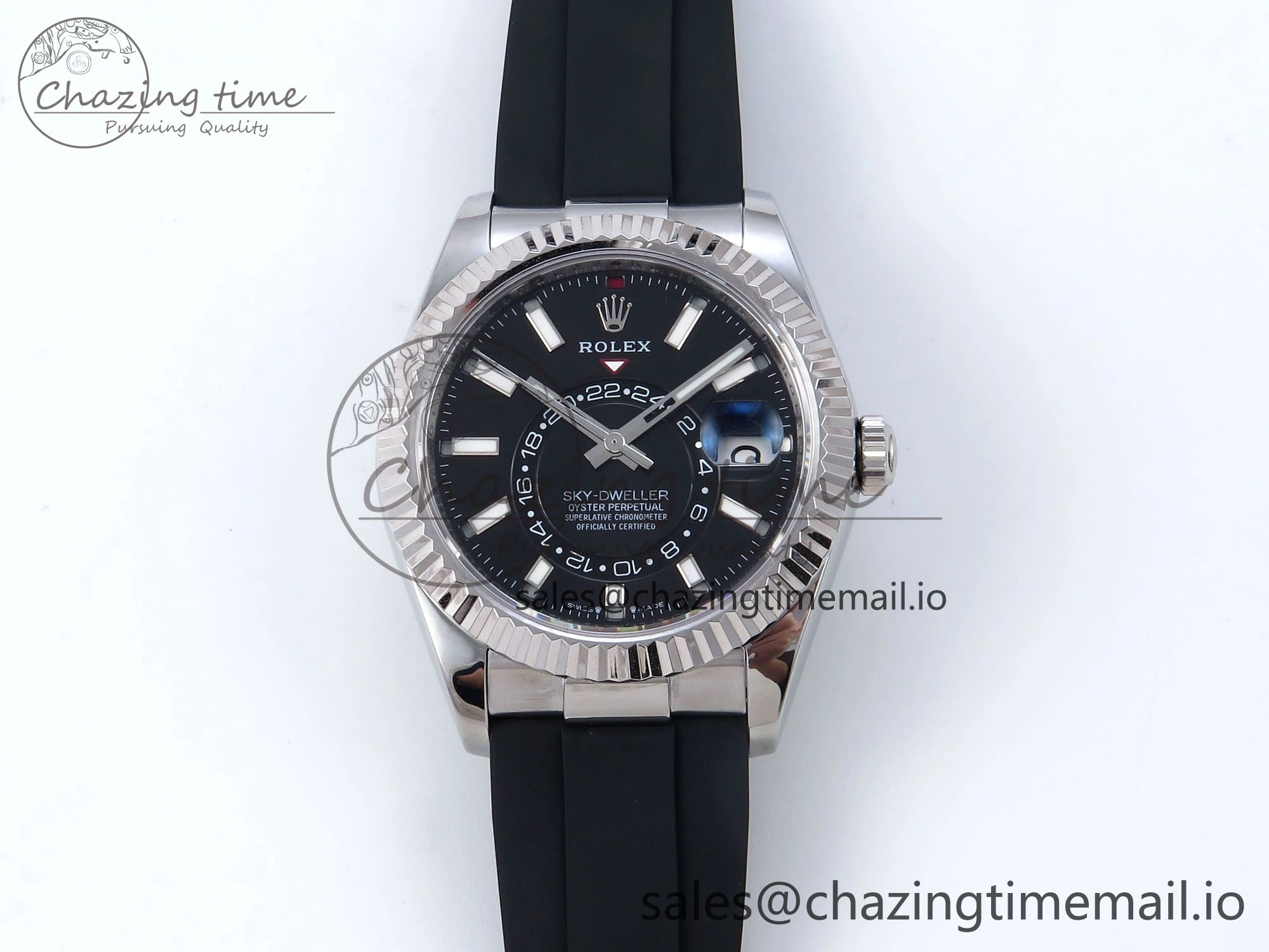 Sky-Dweller 336239 SS ZF 1:1 Best Edition Black Dial on Oysterflex Strap A23J (Gain Weight) Trendsetting 911