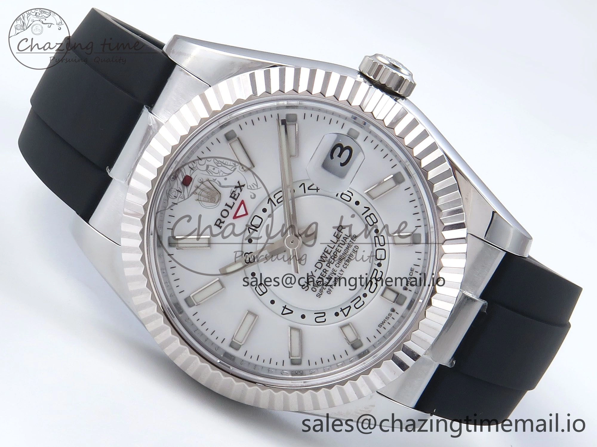 Sky-Dweller 336239 SS ZF 1:1 Best Edition White Dial on Oysterflex Strap A23J (Gain Weight) Efficient 910