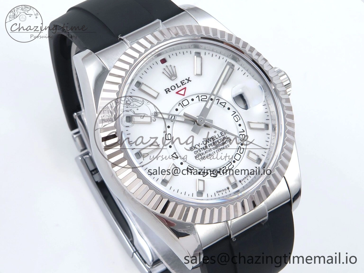 Sky-Dweller 336239 SS ZF 1:1 Best Edition White Dial on Oysterflex Strap A23J (Gain Weight) Efficient 910
