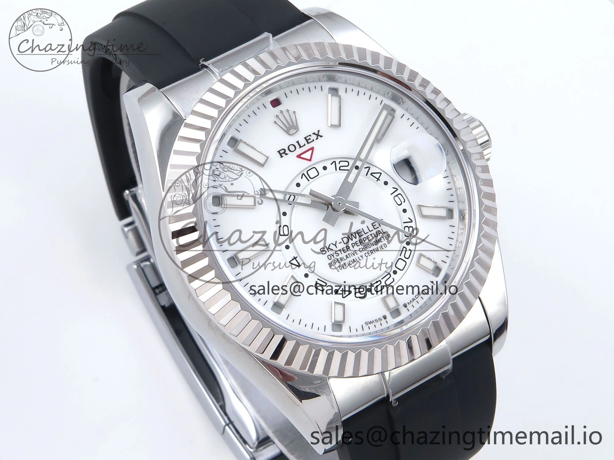 Sky-Dweller 336239 SS ZF 1:1 Best Edition White Dial on Oysterflex Strap A23J (Gain Weight) Efficient 910