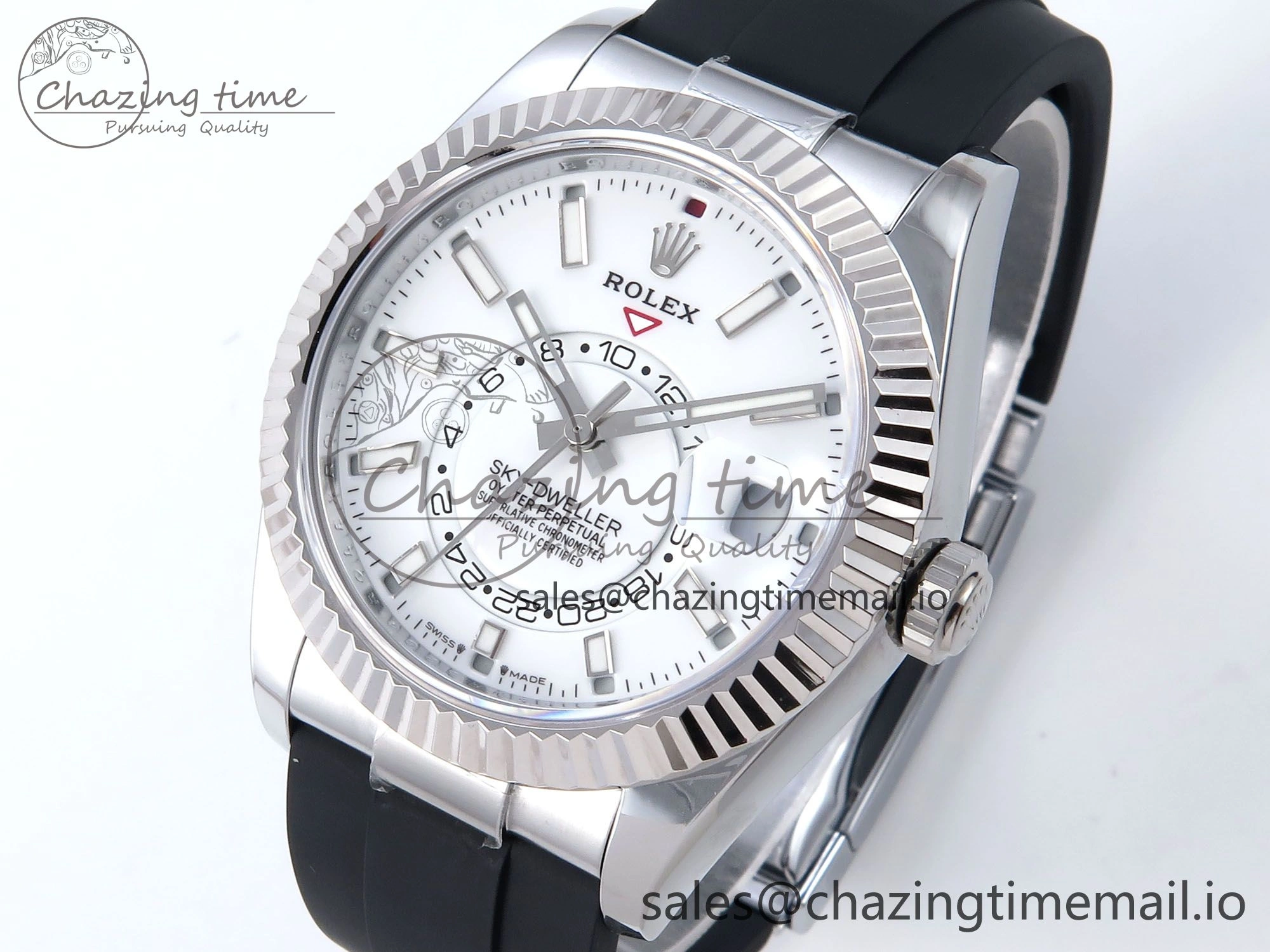 Sky-Dweller 336239 SS ZF 1:1 Best Edition White Dial on Oysterflex Strap A23J (Gain Weight) Efficient 910