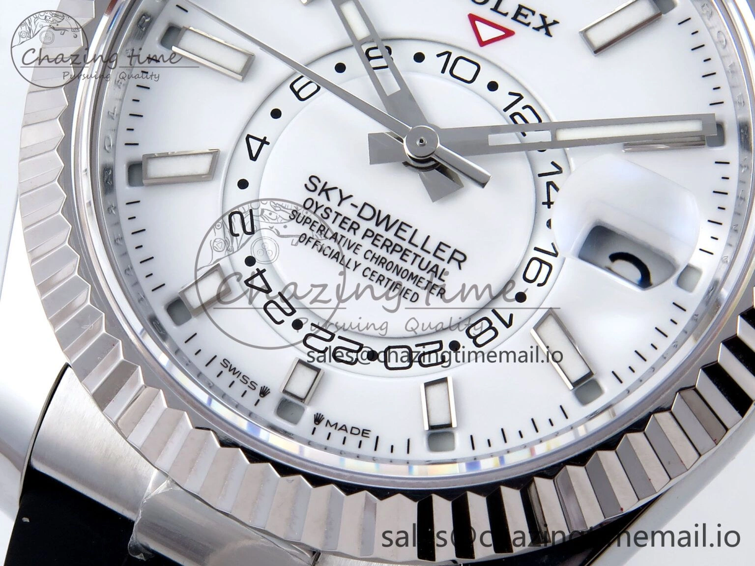 Sky-Dweller 336239 SS ZF 1:1 Best Edition White Dial on Oysterflex Strap A23J (Gain Weight) Efficient 910