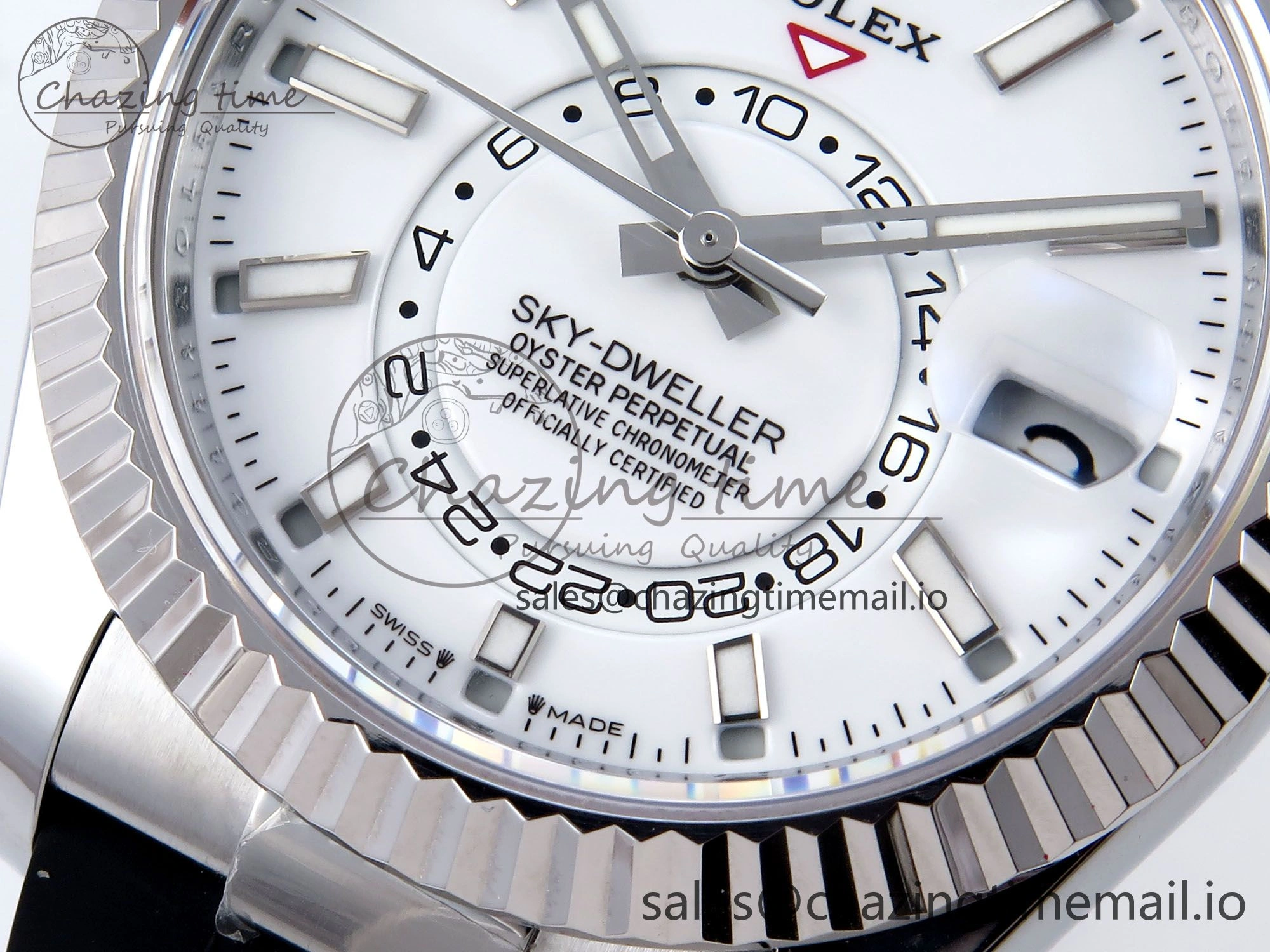 Sky-Dweller 336239 SS ZF 1:1 Best Edition White Dial on Oysterflex Strap A23J (Gain Weight) Efficient 910