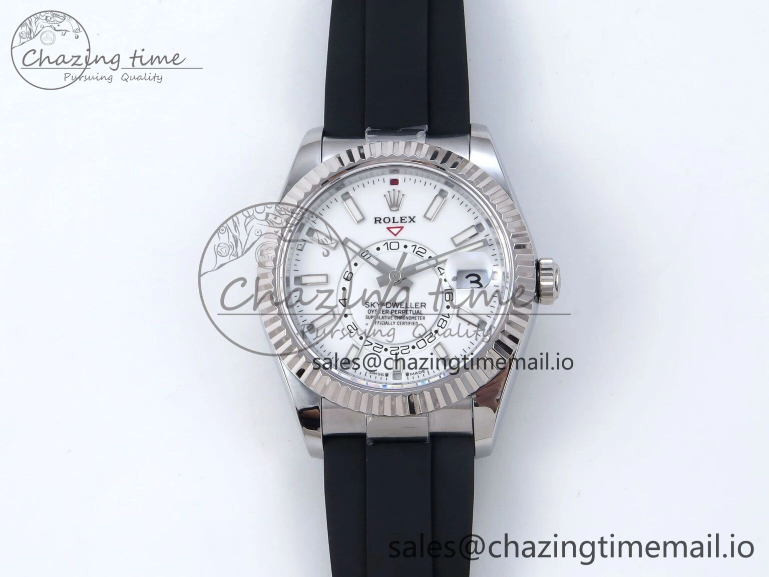 Sky-Dweller 336239 SS ZF 1:1 Best Edition White Dial on Oysterflex Strap A23J (Gain Weight) Efficient 910