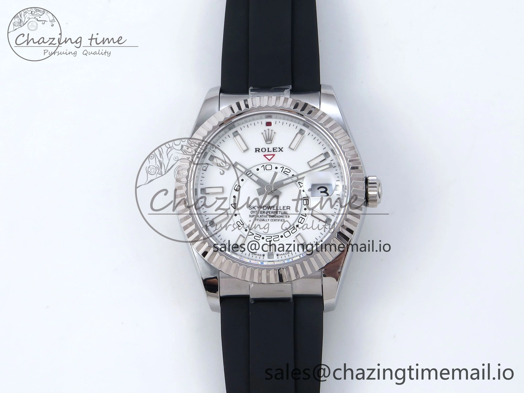 Sky-Dweller 336239 SS ZF 1:1 Best Edition White Dial on Oysterflex Strap A23J (Gain Weight) Efficient 910